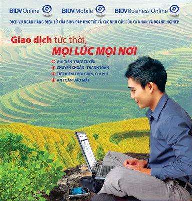 Gửi tiền online BIDV mọi lúc mọi nơi